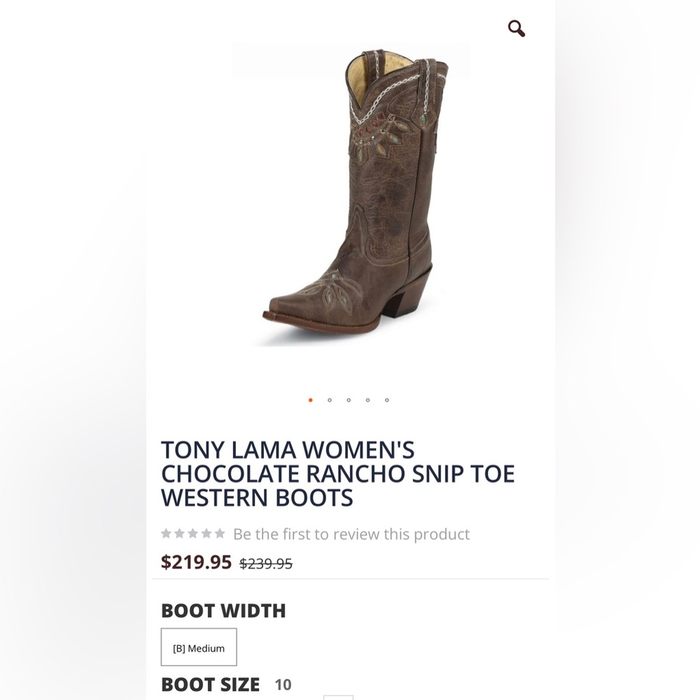 TONY LAMA VF6015, WOMEN'S CHOCOLATE RANCHO SNIP TOE WESTERN COWGIRL BOOTS